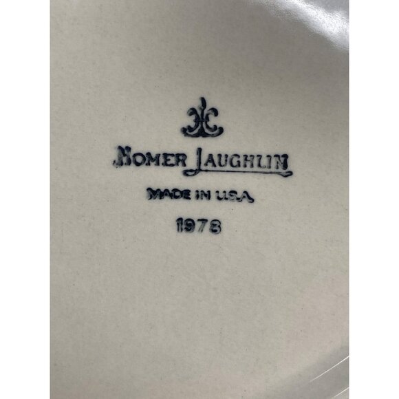 Homer Laughlin Brown Floral Dinnerware 25 pc Made In USA Stoneware Vintage - Picture 5 of 11